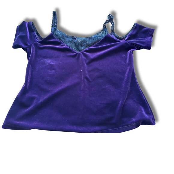 Midnight Hour Purple Velvet Top - Picture 2 of 5